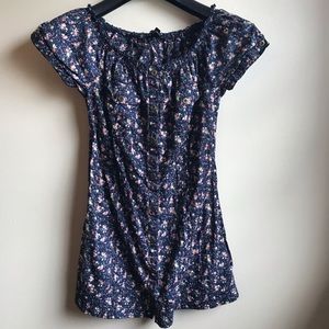 FANG Floral Button Up Top